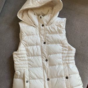 White puffer vest